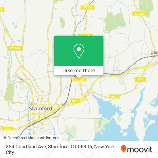 254 Courtland Ave, Stamford, CT 06906 map