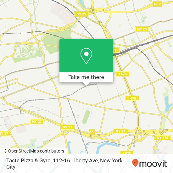 Mapa de Taste Pizza & Gyro, 112-16 Liberty Ave