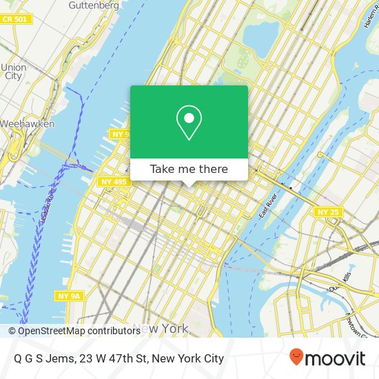 Q G S Jems, 23 W 47th St map