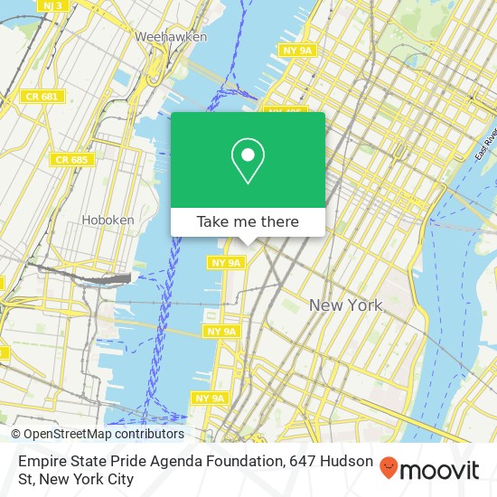 Mapa de Empire State Pride Agenda Foundation, 647 Hudson St