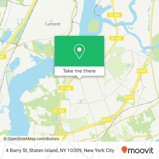 Mapa de 4 Barry St, Staten Island, NY 10309