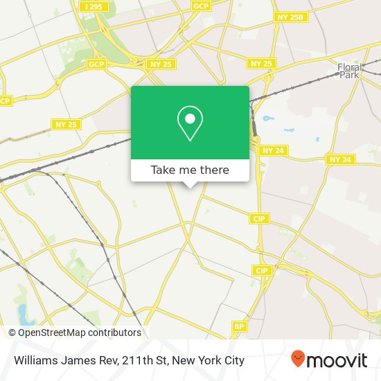 Williams James Rev, 211th St map