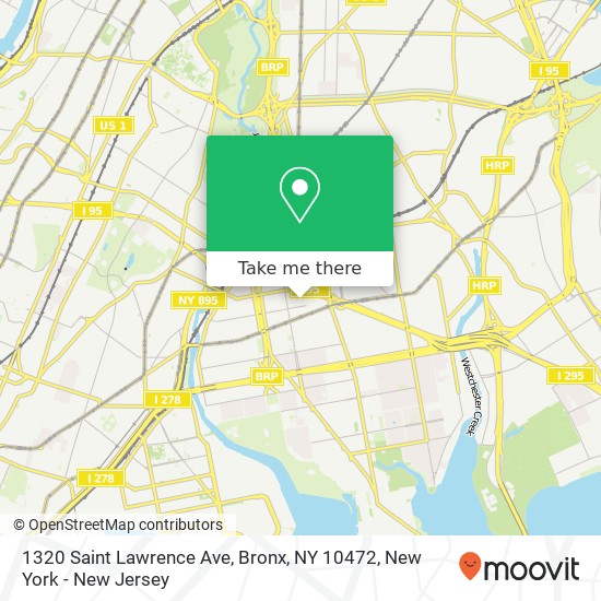Mapa de 1320 Saint Lawrence Ave, Bronx, NY 10472