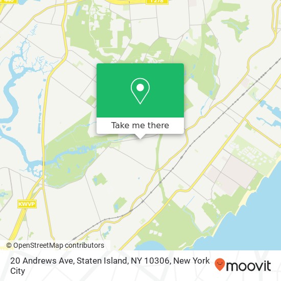 Mapa de 20 Andrews Ave, Staten Island, NY 10306