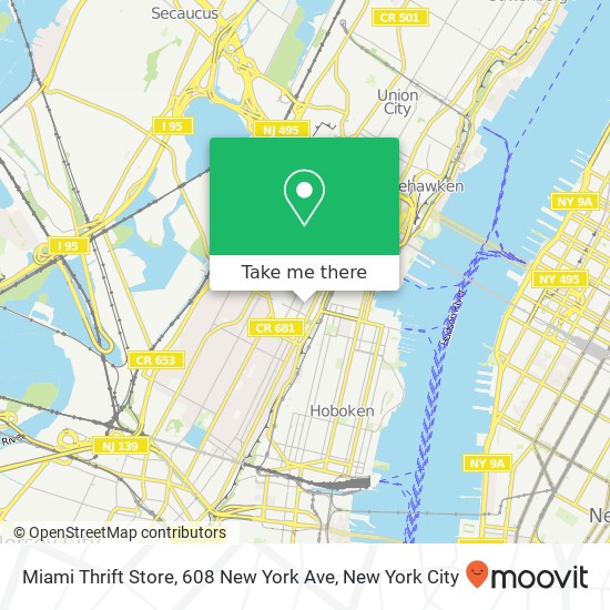 Mapa de Miami Thrift Store, 608 New York Ave