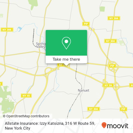 Mapa de Allstate Insurance: Izzy Katsizna, 316 W Route 59