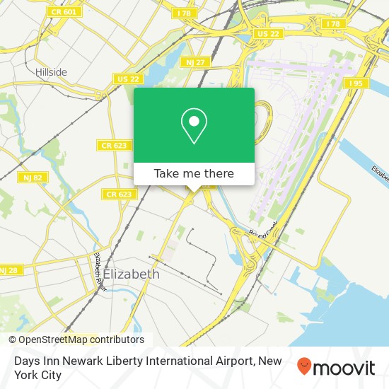 Days Inn Newark Liberty International Airport map