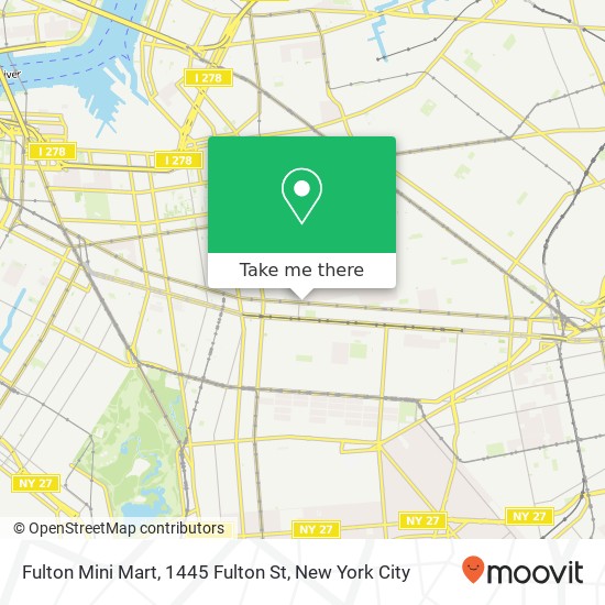 Fulton Mini Mart, 1445 Fulton St map