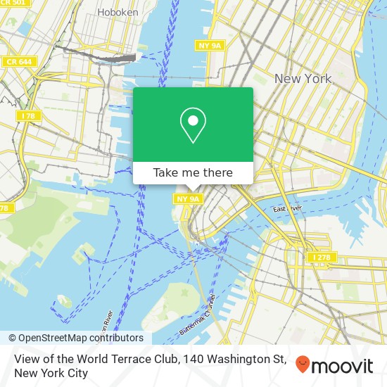 Mapa de View of the World Terrace Club, 140 Washington St