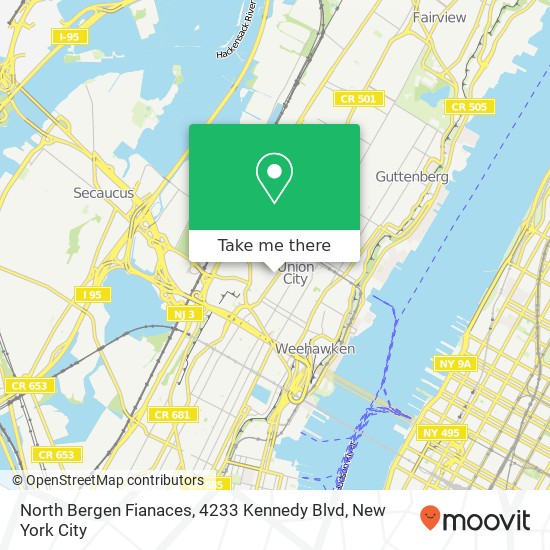 North Bergen Fianaces, 4233 Kennedy Blvd map