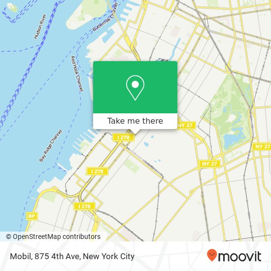 Mobil, 875 4th Ave map