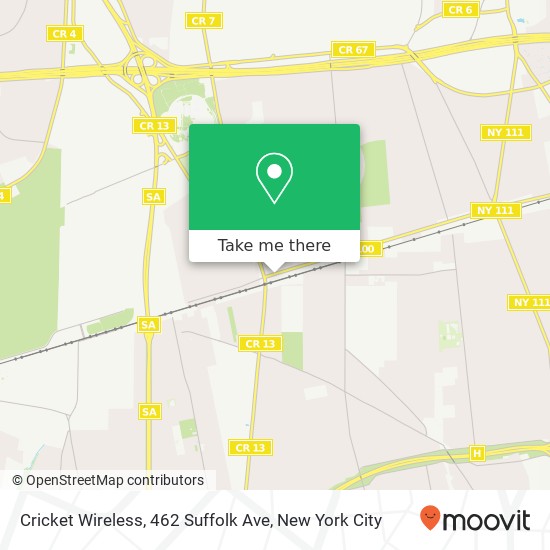 Mapa de Cricket Wireless, 462 Suffolk Ave