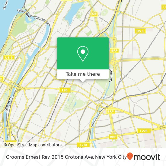 Mapa de Crooms Ernest Rev, 2015 Crotona Ave