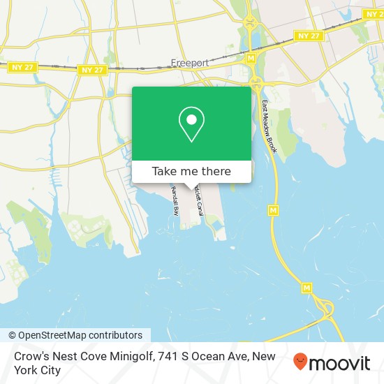 Mapa de Crow's Nest Cove Minigolf, 741 S Ocean Ave