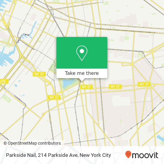 Parkside Nail, 214 Parkside Ave map