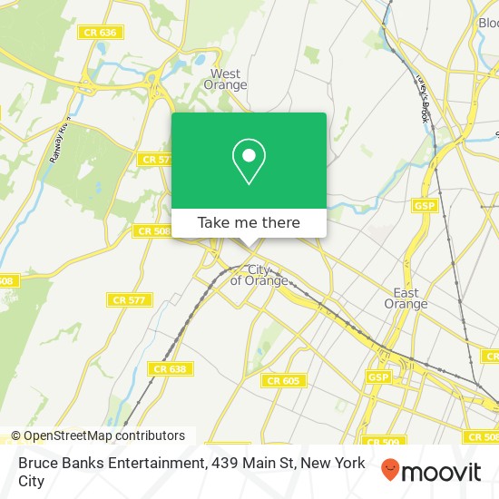 Mapa de Bruce Banks Entertainment, 439 Main St