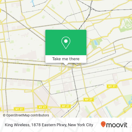 King Wireless, 1878 Eastern Pkwy map