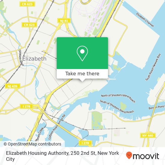 Elizabeth Housing Authority, 250 2nd St map