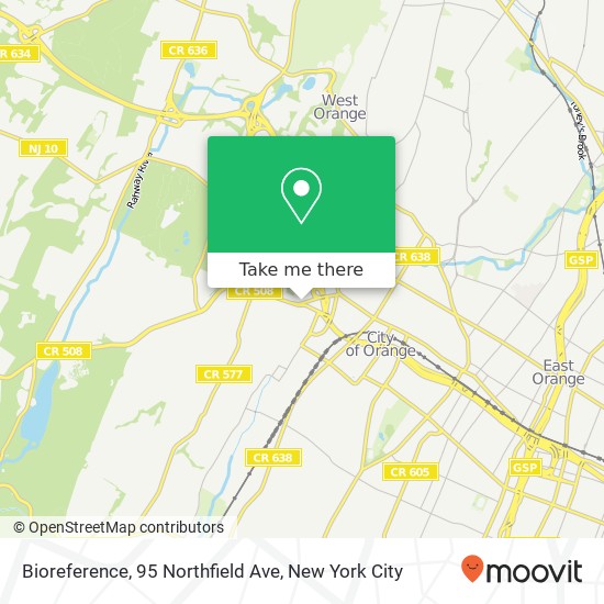Mapa de Bioreference, 95 Northfield Ave