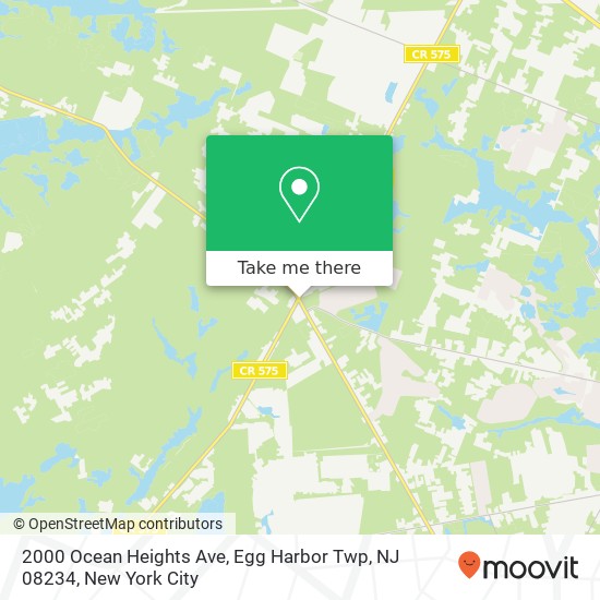 Mapa de 2000 Ocean Heights Ave, Egg Harbor Twp, NJ 08234