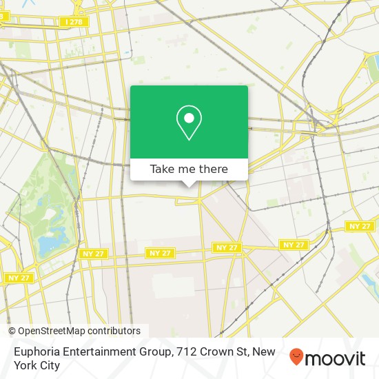 Mapa de Euphoria Entertainment Group, 712 Crown St