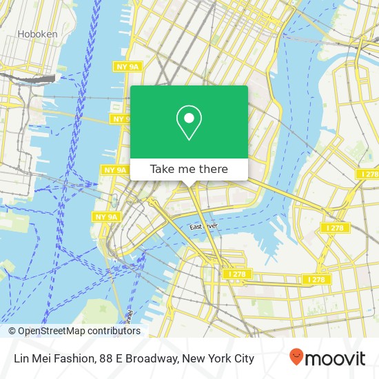 Mapa de Lin Mei Fashion, 88 E Broadway