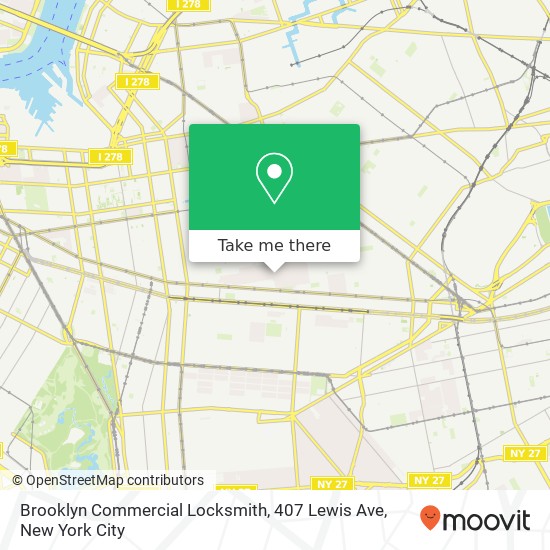 Brooklyn Commercial Locksmith, 407 Lewis Ave map