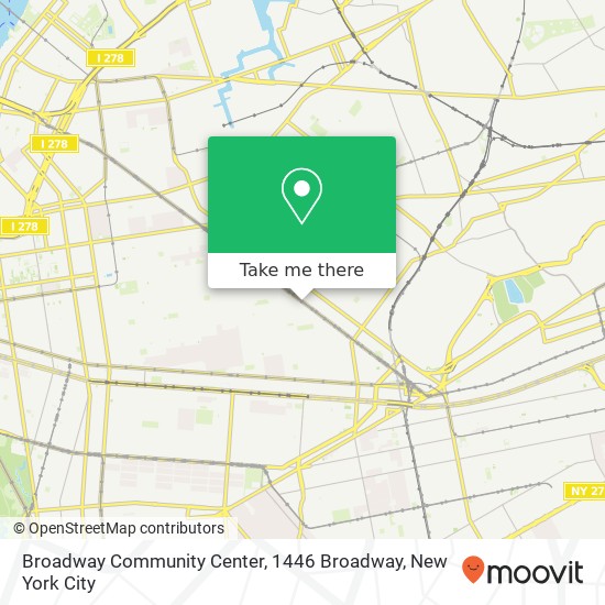 Mapa de Broadway Community Center, 1446 Broadway