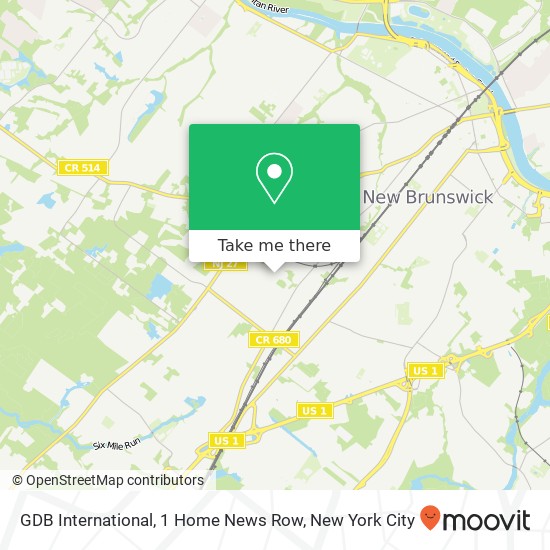 GDB International, 1 Home News Row map