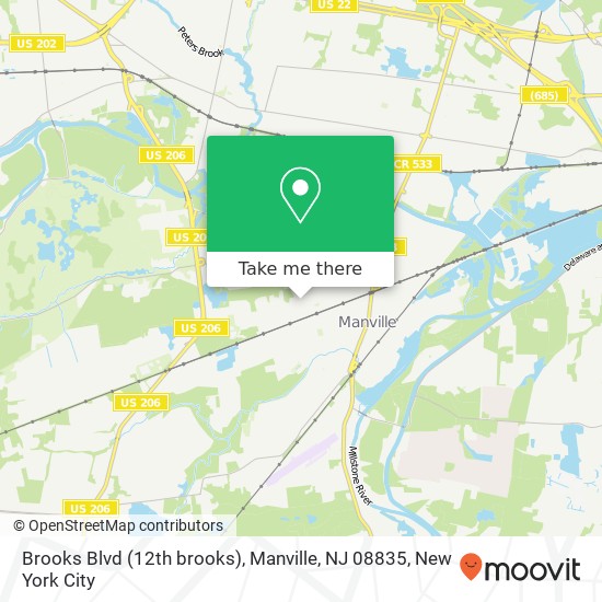 Brooks Blvd (12th brooks), Manville, NJ 08835 map