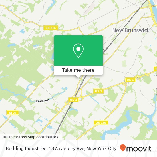 Mapa de Bedding Industries, 1375 Jersey Ave