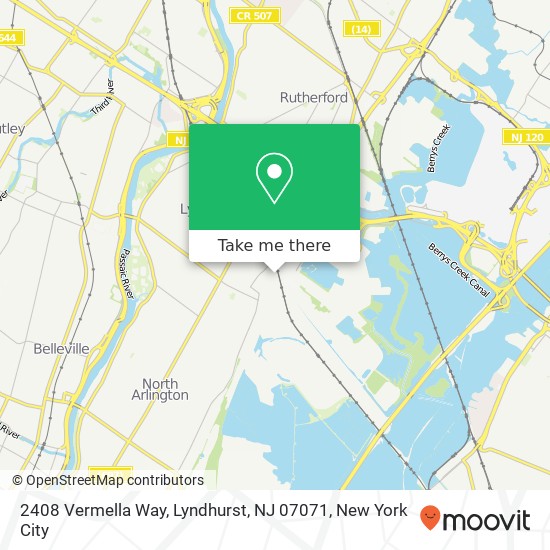 2408 Vermella Way, Lyndhurst, NJ 07071 map
