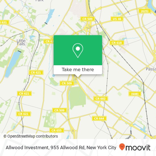 Mapa de Allwood Investment, 955 Allwood Rd