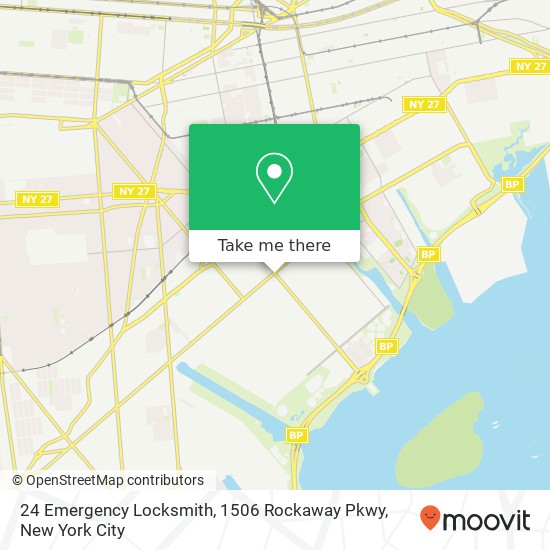 24 Emergency Locksmith, 1506 Rockaway Pkwy map