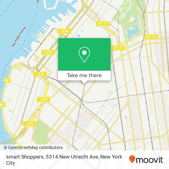 smart Shoppers, 5314 New Utrecht Ave map