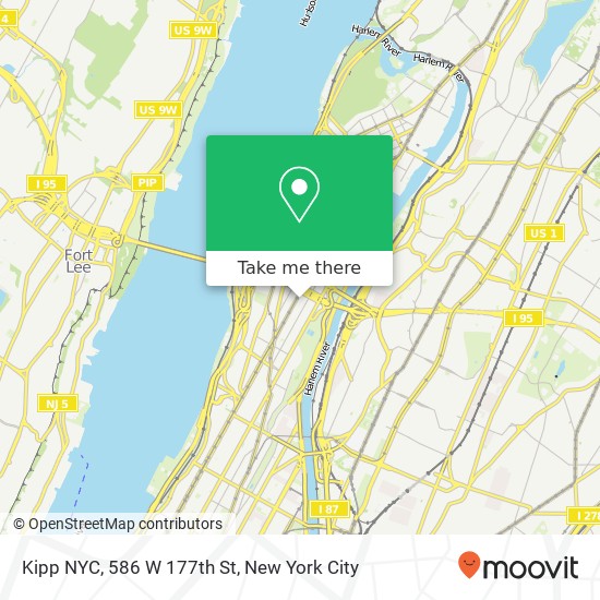 Mapa de Kipp NYC, 586 W 177th St