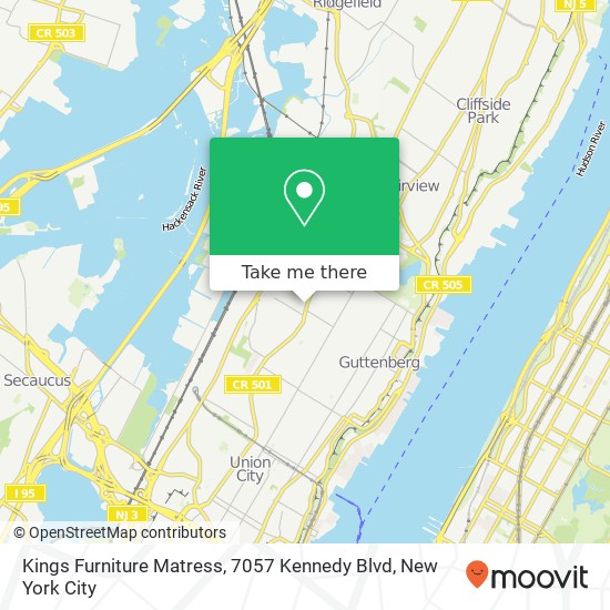 Mapa de Kings Furniture Matress, 7057 Kennedy Blvd