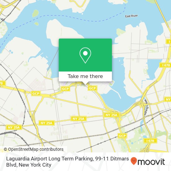 Laguardia Airport Long Term Parking, 99-11 Ditmars Blvd map
