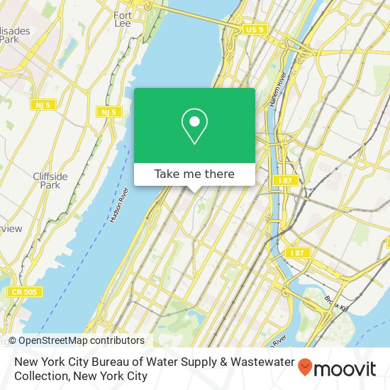 New York City Bureau of Water Supply & Wastewater Collection map
