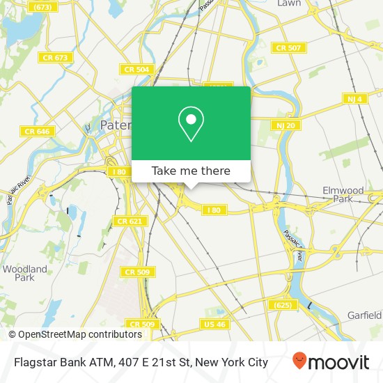 Mapa de Flagstar Bank ATM, 407 E 21st St