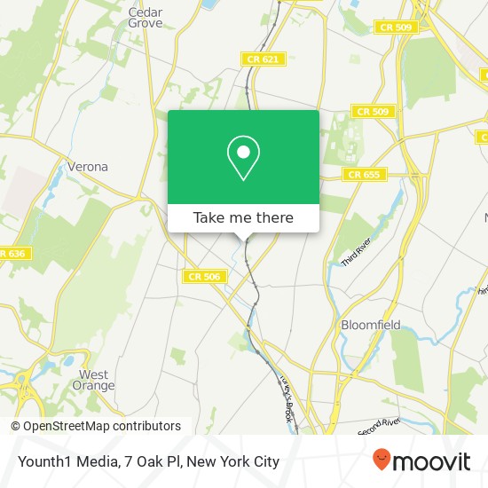 Younth1 Media, 7 Oak Pl map