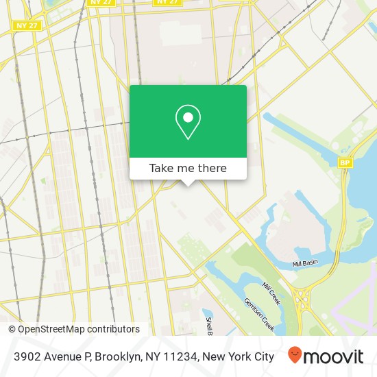 Mapa de 3902 Avenue P, Brooklyn, NY 11234