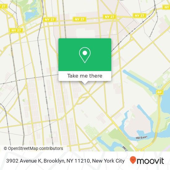 Mapa de 3902 Avenue K, Brooklyn, NY 11210