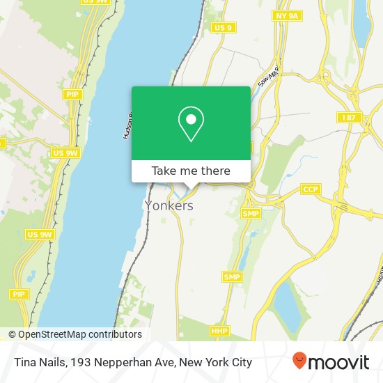 Mapa de Tina Nails, 193 Nepperhan Ave