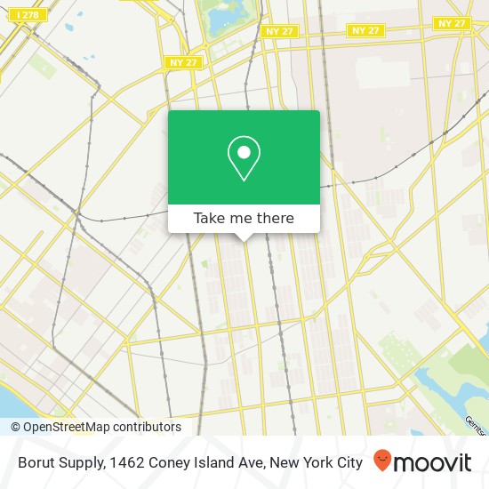 Mapa de Borut Supply, 1462 Coney Island Ave