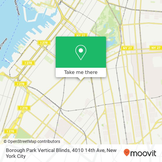 Mapa de Borough Park Vertical Blinds, 4010 14th Ave