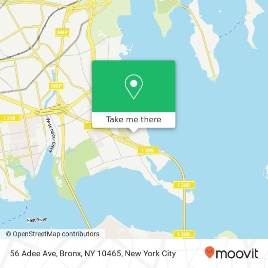 Mapa de 56 Adee Ave, Bronx, NY 10465
