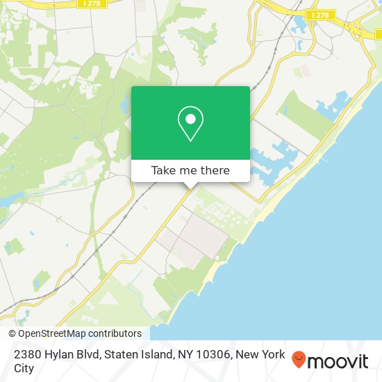 Mapa de 2380 Hylan Blvd, Staten Island, NY 10306