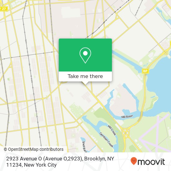 Mapa de 2923 Avenue O (Avenue O,2923), Brooklyn, NY 11234