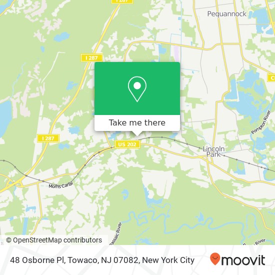 Mapa de 48 Osborne Pl, Towaco, NJ 07082